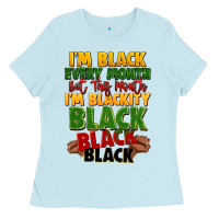 Baby Blue juneteenth im black every month Ladies Tee - LillyAllenDesigns
