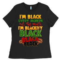 Black juneteenth im black every month Ladies Tee - LillyAllenDesigns