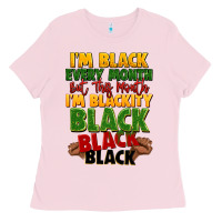 Bubblegum Pink juneteenth im black every month Ladies Tee - LillyAllenDesigns