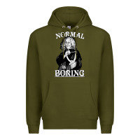 Army Green Limited Edition Grandma Addams (Frump)- Normal Is Boring Premium Hoodie - tuanDangUi