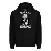 Black Limited Edition Grandma Addams (Frump)- Normal Is Boring Premium Hoodie - tuanDangUi