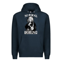 Navy Limited Edition Grandma Addams (Frump)- Normal Is Boring Premium Hoodie - tuanDangUi