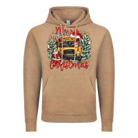 Vintage Coffee merry christmas school bus Vintage Hoodie - texasbilliewilder