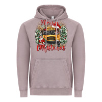 Vintage Zinc merry christmas school bus Vintage Hoodie - texasbilliewilder