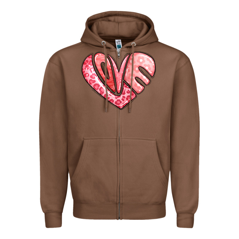 Heart Shaped Love Valentine's Day Zipper Hoodie by LillyAllenDesigns | Teevron
