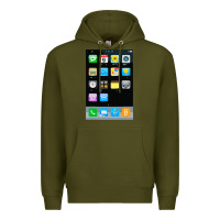 Army Green cell phone smartphone mobile app halloween costume Premium Hoodie - tuanDangUi