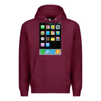 Burgundy cell phone smartphone mobile app halloween costume Premium Hoodie - tuanDangUi