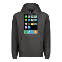 Charcoal Heather cell phone smartphone mobile app halloween costume Premium Hoodie - tuanDangUi