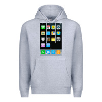 Heather Grey cell phone smartphone mobile app halloween costume Premium Hoodie - tuanDangUi