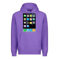 Purple cell phone smartphone mobile app halloween costume Premium Hoodie - tuanDangUi