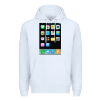 White cell phone smartphone mobile app halloween costume Premium Hoodie - tuanDangUi