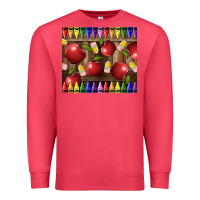 Cardinal Crayons And Apples Premium Sweatshirt - LillyAllenDesigns