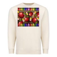 Sandshell Crayons And Apples Premium Sweatshirt - LillyAllenDesigns