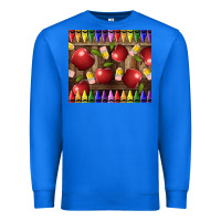 True Royal Crayons And Apples Premium Sweatshirt - LillyAllenDesigns