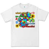 White what makes you different is what makes  you beauti Premium Tee - LillyAllenDesigns