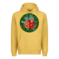 Antique Gold gingerbread men with hot chocolate Premium Hoodie - BundleAndBundleShop