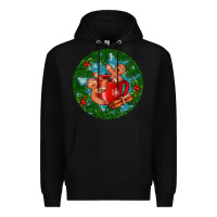 Black gingerbread men with hot chocolate Premium Hoodie - BundleAndBundleShop
