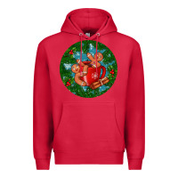 Cardinal gingerbread men with hot chocolate Premium Hoodie - BundleAndBundleShop