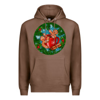 Chestnut gingerbread men with hot chocolate Premium Hoodie - BundleAndBundleShop