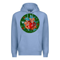 Colony Blue gingerbread men with hot chocolate Premium Hoodie - BundleAndBundleShop