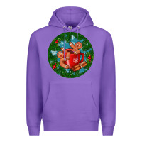 Purple gingerbread men with hot chocolate Premium Hoodie - BundleAndBundleShop