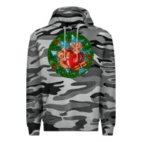 Slate Camo gingerbread men with hot chocolate Premium Hoodie - BundleAndBundleShop