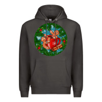Smoke gingerbread men with hot chocolate Premium Hoodie - BundleAndBundleShop