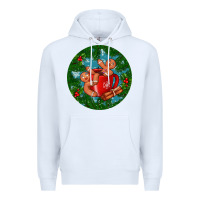 White gingerbread men with hot chocolate Premium Hoodie - BundleAndBundleShop