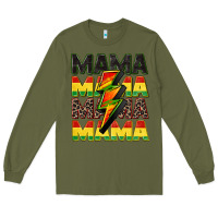Army Green juneteenth mama Long Sleeve Tee - CowGirlArtShop