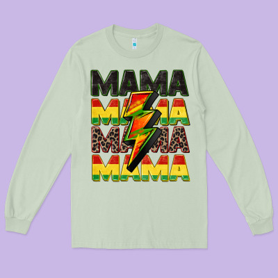 Juneteenth Mama Long Sleeve Tee Designed By Cowgirlartshop