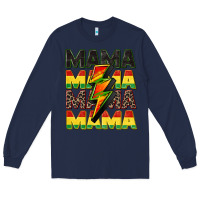 Navy juneteenth mama Long Sleeve Tee - CowGirlArtShop