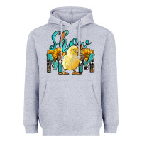Heather Grey Western Show Mom Baby Chick Heavyweight Hoodie - LillyAllenDesigns