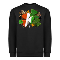 Black Irish flag shamrock St. Patricks Day Heavyweight Sweatshirt - FaDigitalArtStudio