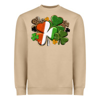 Mushroom Irish flag shamrock St. Patricks Day Heavyweight Sweatshirt - FaDigitalArtStudio