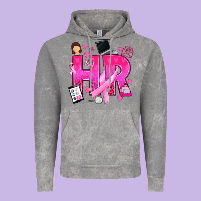 Breast Cancer Hr Human Resources Vintage Hoodie Designed By Texasbilliewilder