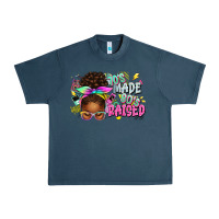 Midnight Navy 70's made 80's raised afro messy bun Urban Heavy Tee - texasbilliewilder
