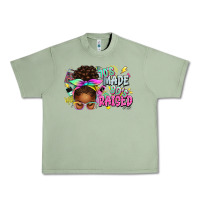 Oil Green 70's made 80's raised afro messy bun Urban Heavy Tee - texasbilliewilder