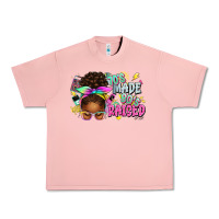 Salmon 70's made 80's raised afro messy bun Urban Heavy Tee - texasbilliewilder