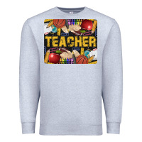 Heather Grey Western Teacher Black And Glitter Premium Sweatshirt - LillyAllenDesigns