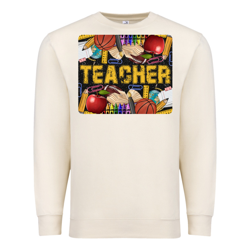 Western Teacher Black And Glitter Premium Sweatshirt by LillyAllenDesigns | Teevron