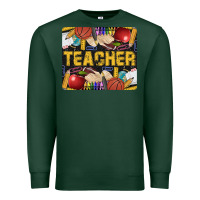 Sports Green Western Teacher Black And Glitter Premium Sweatshirt - LillyAllenDesigns