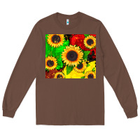 Chestnut juneteenth sunflowers Long Sleeve Tee - CowGirlArtShop