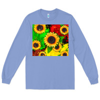 Colony Blue juneteenth sunflowers Long Sleeve Tee - CowGirlArtShop