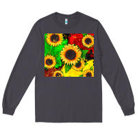 Smoke juneteenth sunflowers Long Sleeve Tee - CowGirlArtShop