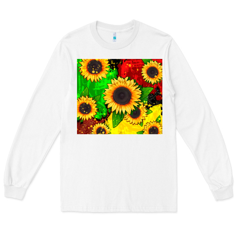 Juneteenth Sunflowers Long Sleeve Tee by CowGirlArtShop | Teevron