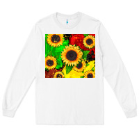 White juneteenth sunflowers Long Sleeve Tee - CowGirlArtShop