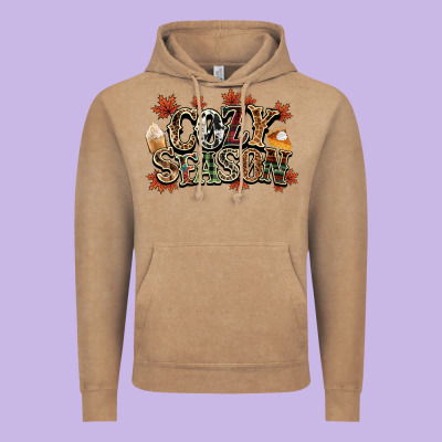 Cozy Season Fall Vintage Hoodie Designed By Nancycooperartshop