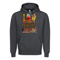 Smoke 100. Days Of Coffee  Chaos Zipper Hoodie - CowhideDigitalArt