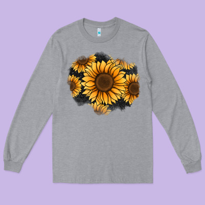 Sunflower Patch Long Sleeve Tee Designed By Jasminsmagicworld