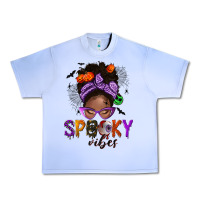 Grape Ice Spooky vibes afro messy bun Urban Heavy Tee - NancyCooperArtShop